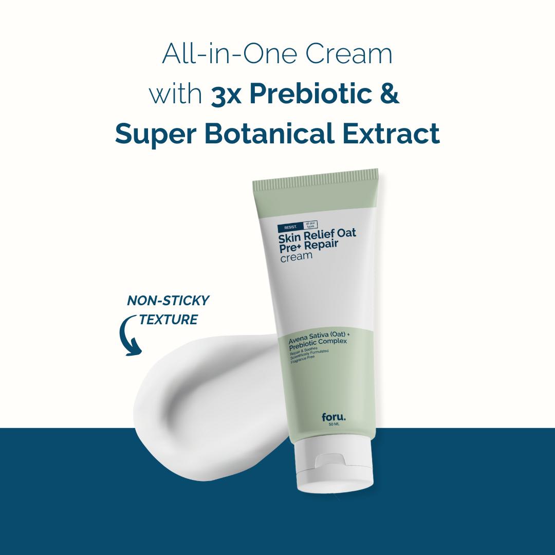 foru. Natural Eczema Cream with Oat and Prebiotics- Texture Close-up