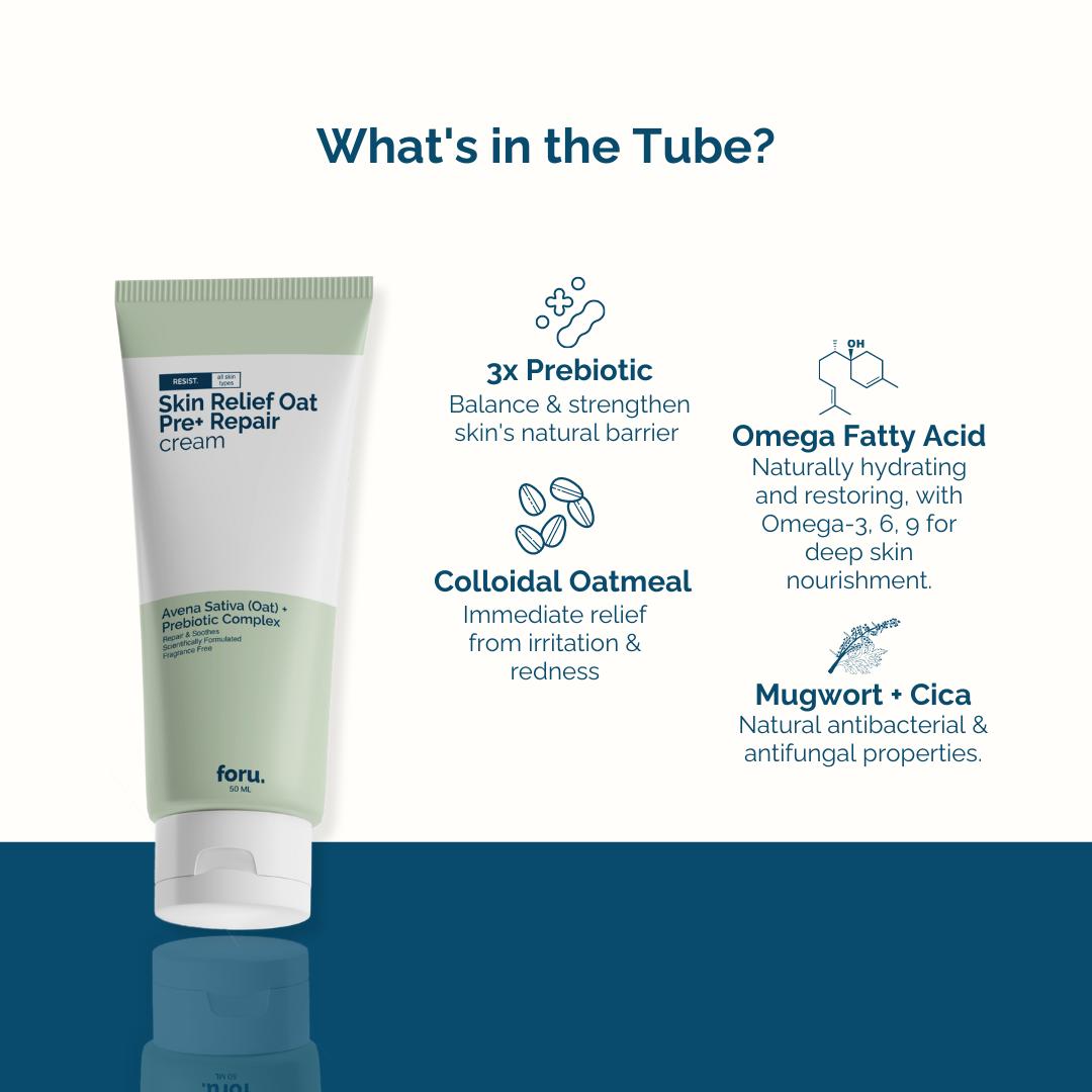 foru. Natural Eczema Cream with Oat and Prebiotics - benefit