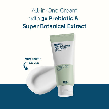 foru. Natural Eczema Cream with Oat and Prebiotics- Texture Close-up